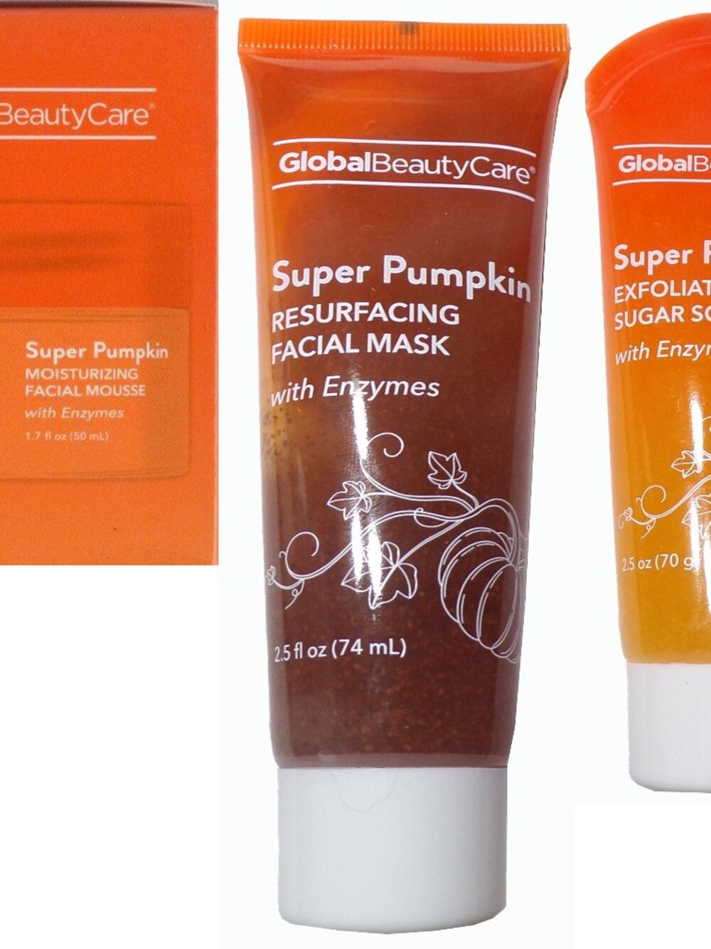 Global Beauty Care Super Pumpkin 3-Piece Skincare Collection (Mask, Cream, Serum